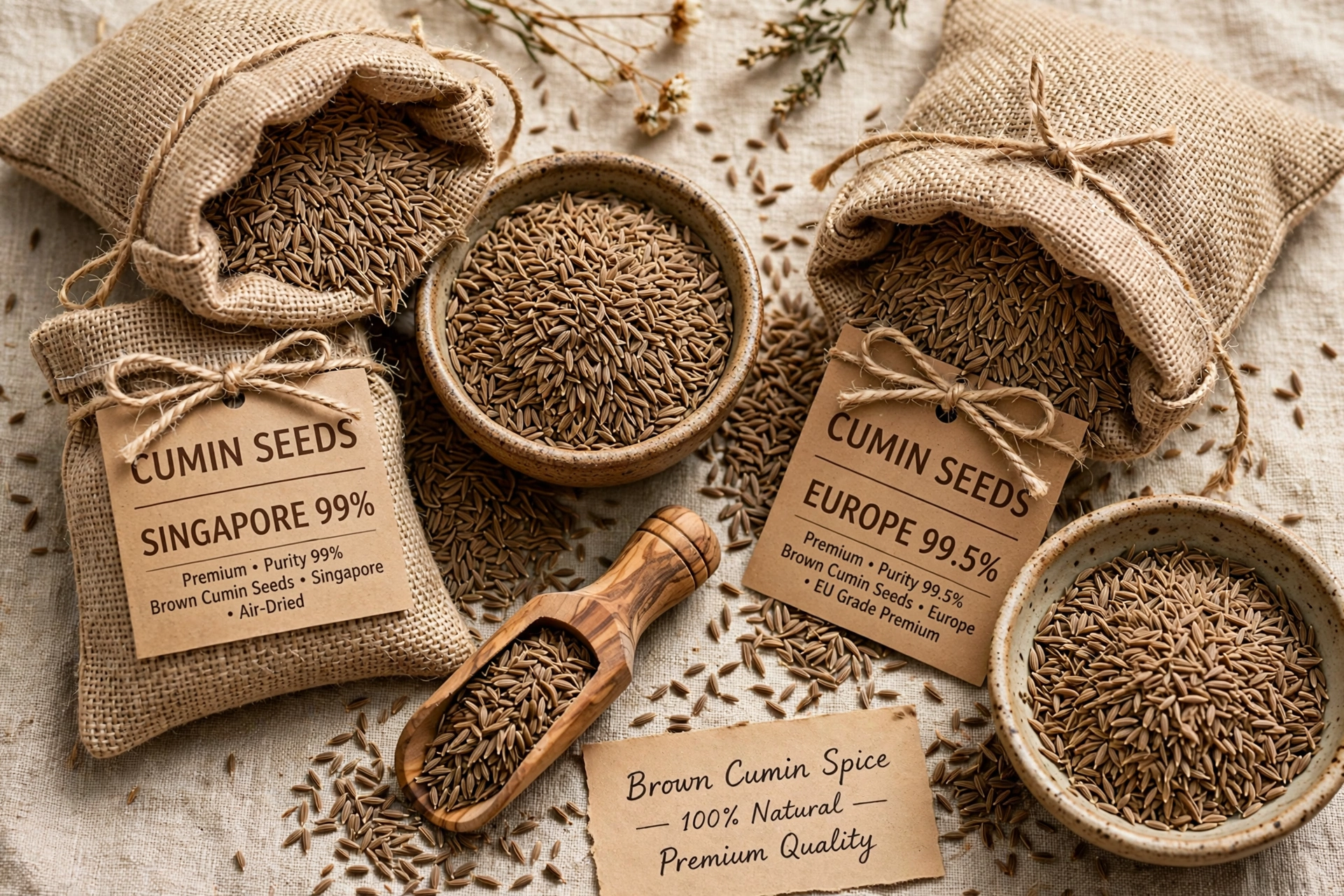 Cumin Seeds Singapore 99% & Europe 99.5%