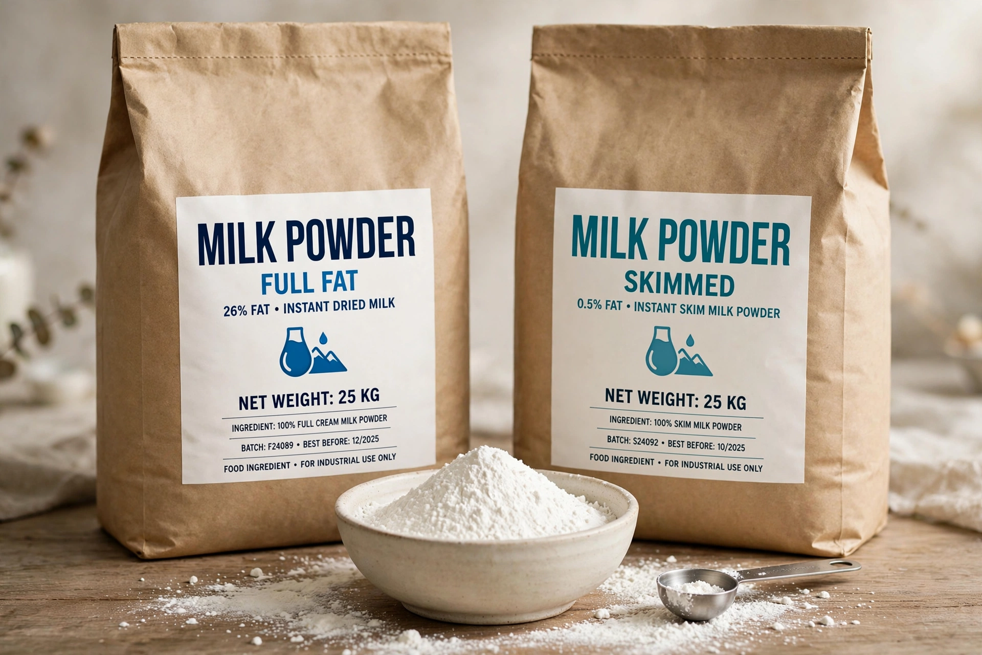 Milk Powder Full Fat & Skimmed 25kg Bags